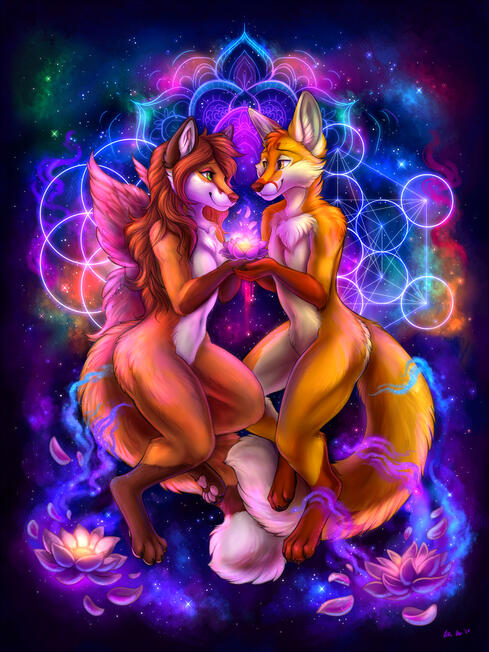 Extra body ($+130) + 2 complex (mandalas, flowers) + 1 simple (nebulas/wisps) = $410